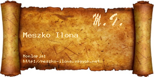 Meszko Ilona névjegykártya
